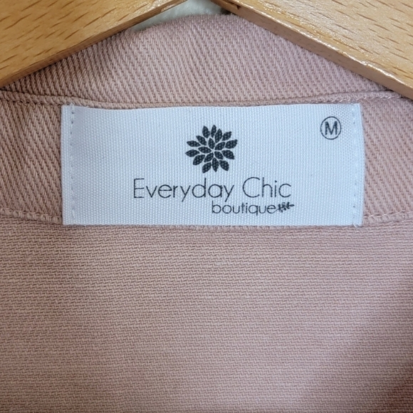 Everyday Chic Boutique | Light Pink Stand Out Star Printed Shirt Jacket Shacket - Picture 4 of 6